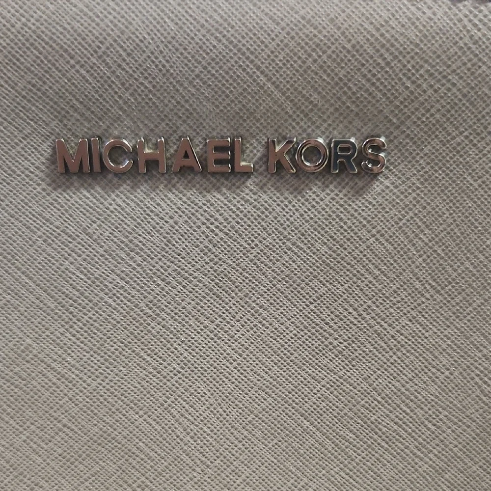Michael Kors Silver Crossbody Bag with Studded Sides